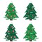 Big Dot of Happiness Snowy Christmas Trees - DIY Shaped Classic Holiday Party Cut-Outs - 24 Count